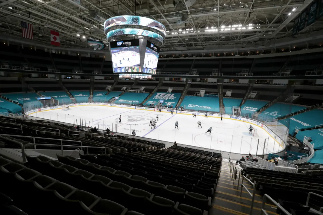 Interior of San Jose's SAP Arena.