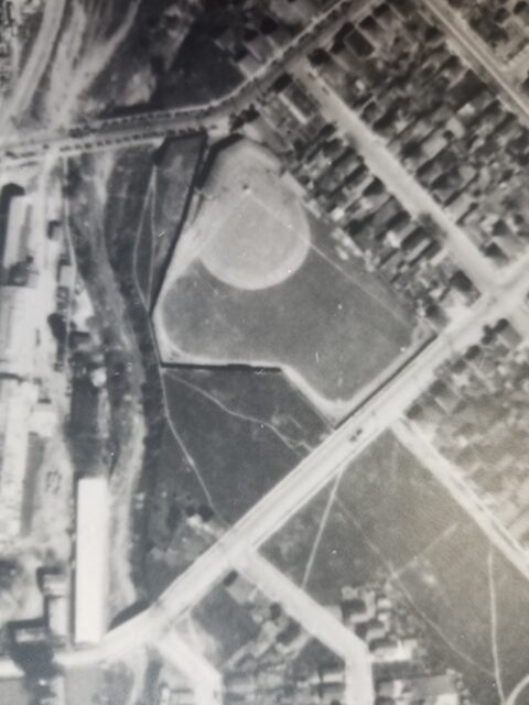 Historic aerial view of Sodality Park in 1931.