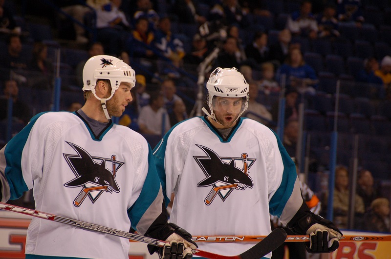 Two sharks players in 2006.